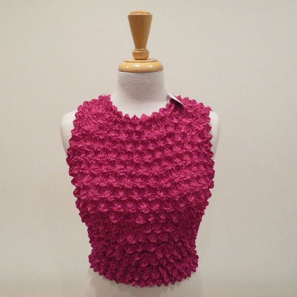Women F.C One Size Fits Most Bubble Crinkle Popcorn Sleeveless Stretchy Tank Top - Picture 1 of 5
